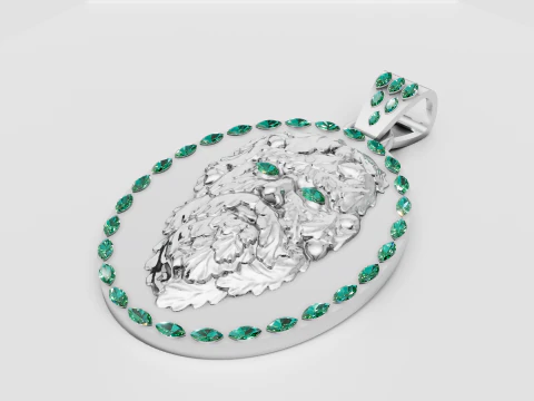 ROUND FACES PENDANT 3D Print Model