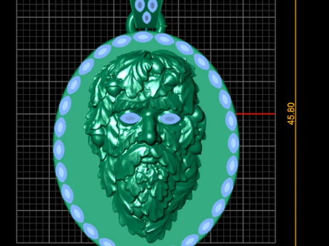 ROUND FACES PENDANT 3D Print Model