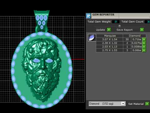 ROUND FACES PENDANT 3D printmodel