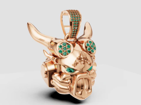 CIONDOLO VOLTI DI ANIMALI Modello di stampa 3D