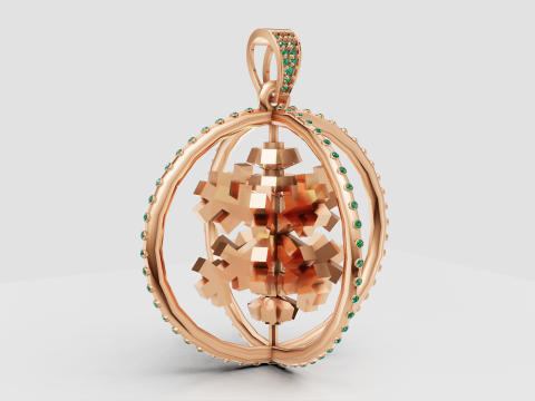 ROUND ENGEN PENDANT 3D 打印模型