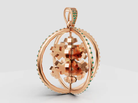 ROUND ENGEN PENDANT 3D Print Model