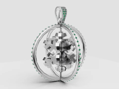 ROUND ENGEN PENDANT 3D Print Model