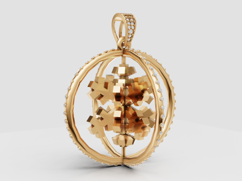 ROUND ENGEN PENDANT 3D 打印模型