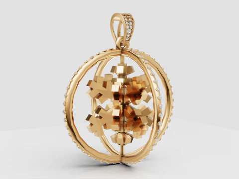 ROUND ENGEN PENDANT 3D Print Model