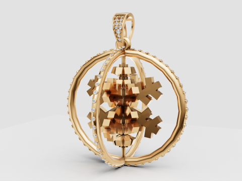 ROUND ENGEN PENDANT 3D 打印模型