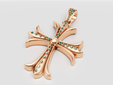 3D GOLD DESIGN PENDANT 3Dプリントモデル