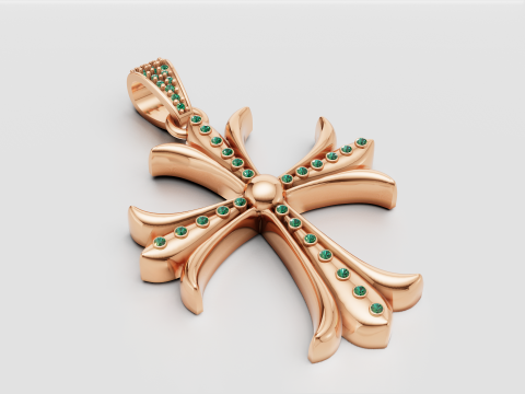 3D GOLD DESIGN PENDANT 3Dプリントモデル
