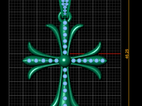 3D GOLD DESIGN PENDANT 3D Print Model