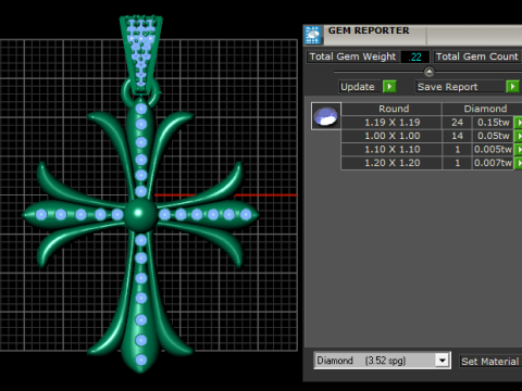 3D GOLD DESIGN PENDANT 3Dプリントモデル