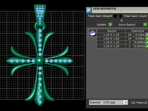 3D GOLD DESIGN PENDANT 3D Print Model