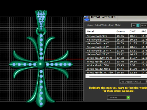 3D GOLD DESIGN PENDANT 3D Print Model