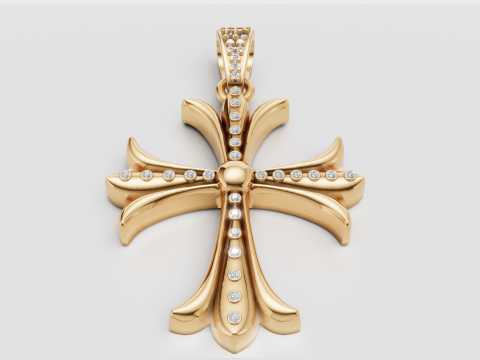3D GOLD DESIGN PENDANT 3Dプリントモデル