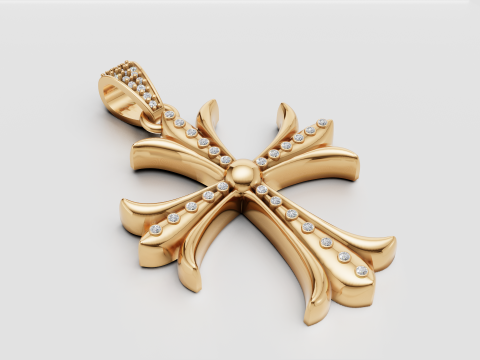 3D GOLD DESIGN PENDANT 3Dプリントモデル