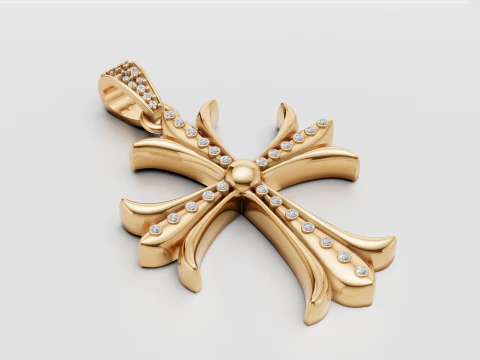 3D GOLD DESIGN PENDANT 3D Print Model