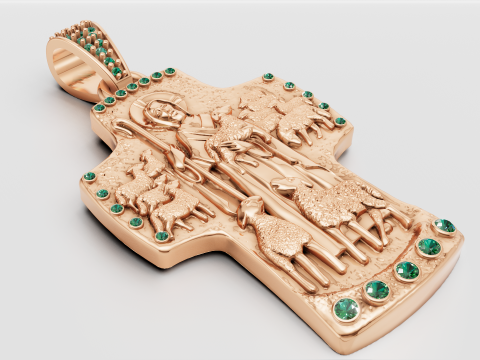 New Pendant Cross Russian Model do druku 3D