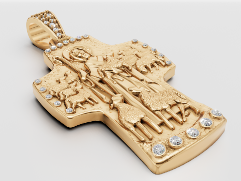 New Pendant Cross Russian 3D Print Model