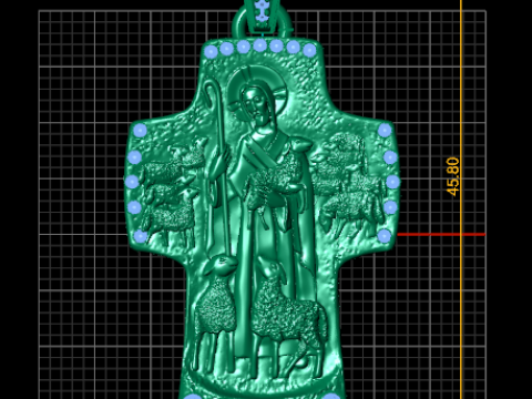 New Pendant Cross Russian 3D Print Model