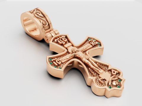 PLUS GOLD PENDANT Modello di stampa 3D