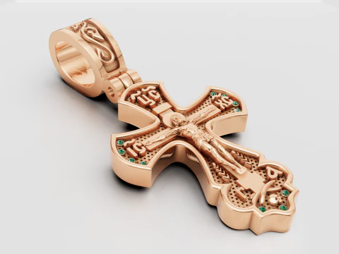 プラスゴールドペンダント 3Dプリントモデル