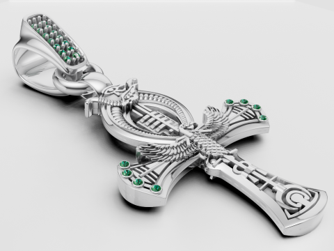 PLUS GOLD PENDANT Model Cetak 3D