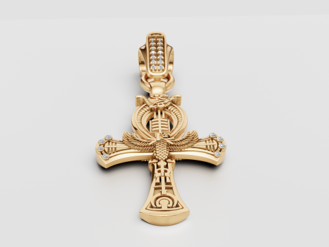 PLUS GOLD PENDANT Model Cetak 3D
