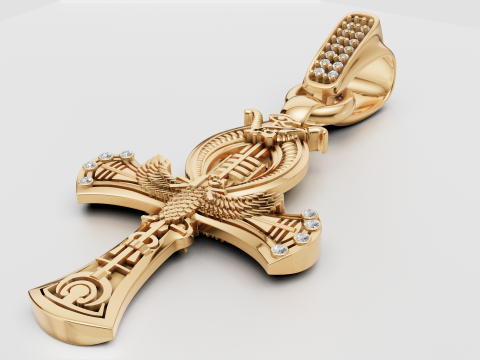 PLUS GOLD PENDANT Model Cetak 3D