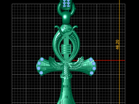 PLUS GOLD PENDANT Model Cetak 3D