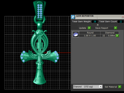 PLUS GOLD PENDANT Model Cetak 3D
