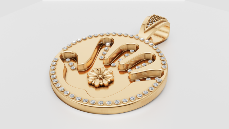 ROUND FINGUER PENDANT 3D Print Model .c4d .max .obj .3ds .fbx .stl .blend