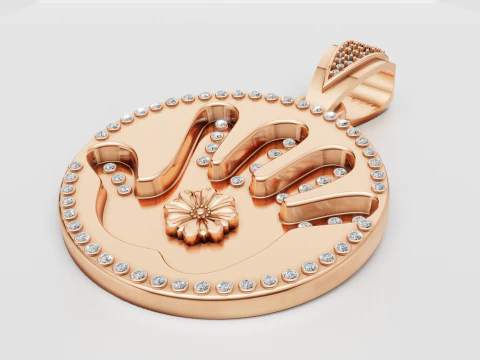 ROUND FINGUER PENDANT 3D Print Model