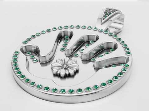 ROUND FINGUER PENDANT 3D Print Model