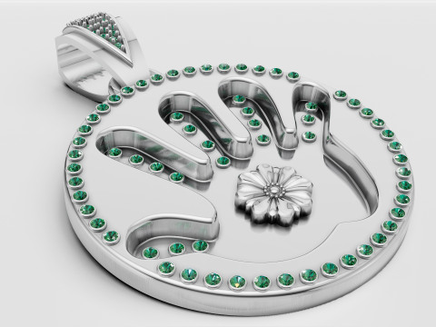 ROUND FINGUER PENDANT 3D Print Model