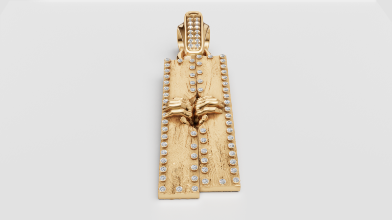 GOLD BLATE PENDANT 3D प्रिंट मॉडल .c4d .max .obj .3ds .fbx .stl .blend