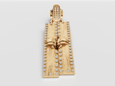 GOLD BLATE PENDANT 3D Print Model