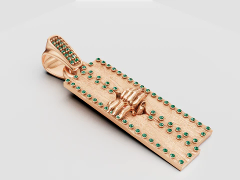 GOLD BLATE PENDANT 3D Print Model