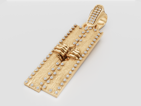 GOLD BLATE PENDANT 3D प्रिंट मॉडल