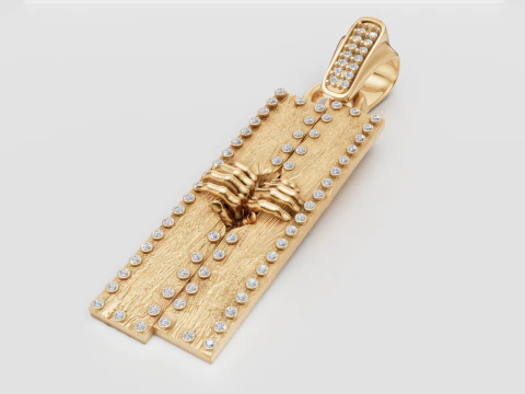 GOLD BLATE PENDANT 3D Print Model