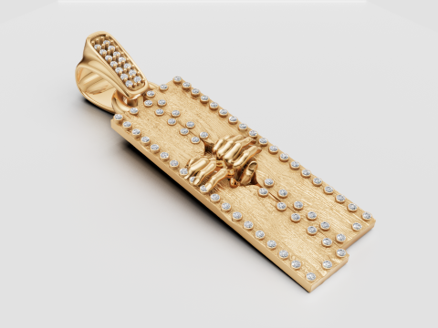 GOLD BLATE PENDANT 3D प्रिंट मॉडल