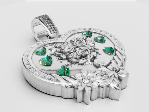 HEART GOLD PENDANT 3D प्रिंट मॉडल