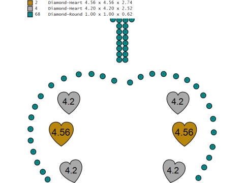 HEART GOLD PENDANT 3D प्रिंट मॉडल