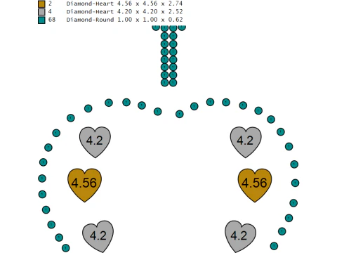 HEART GOLD PENDANT 3D Print Model
