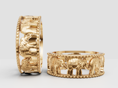 GOLD BRAECLETS PENDANT 3D 打印模型