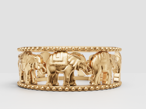 GOLD BRAECLETS PENDANT 3D Принт Модель