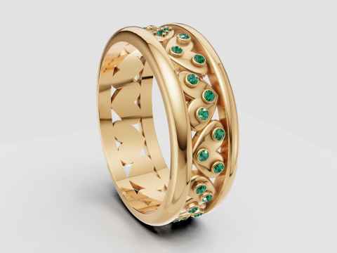 3D GOLD BRACSELET PENDANT 3D printmodel