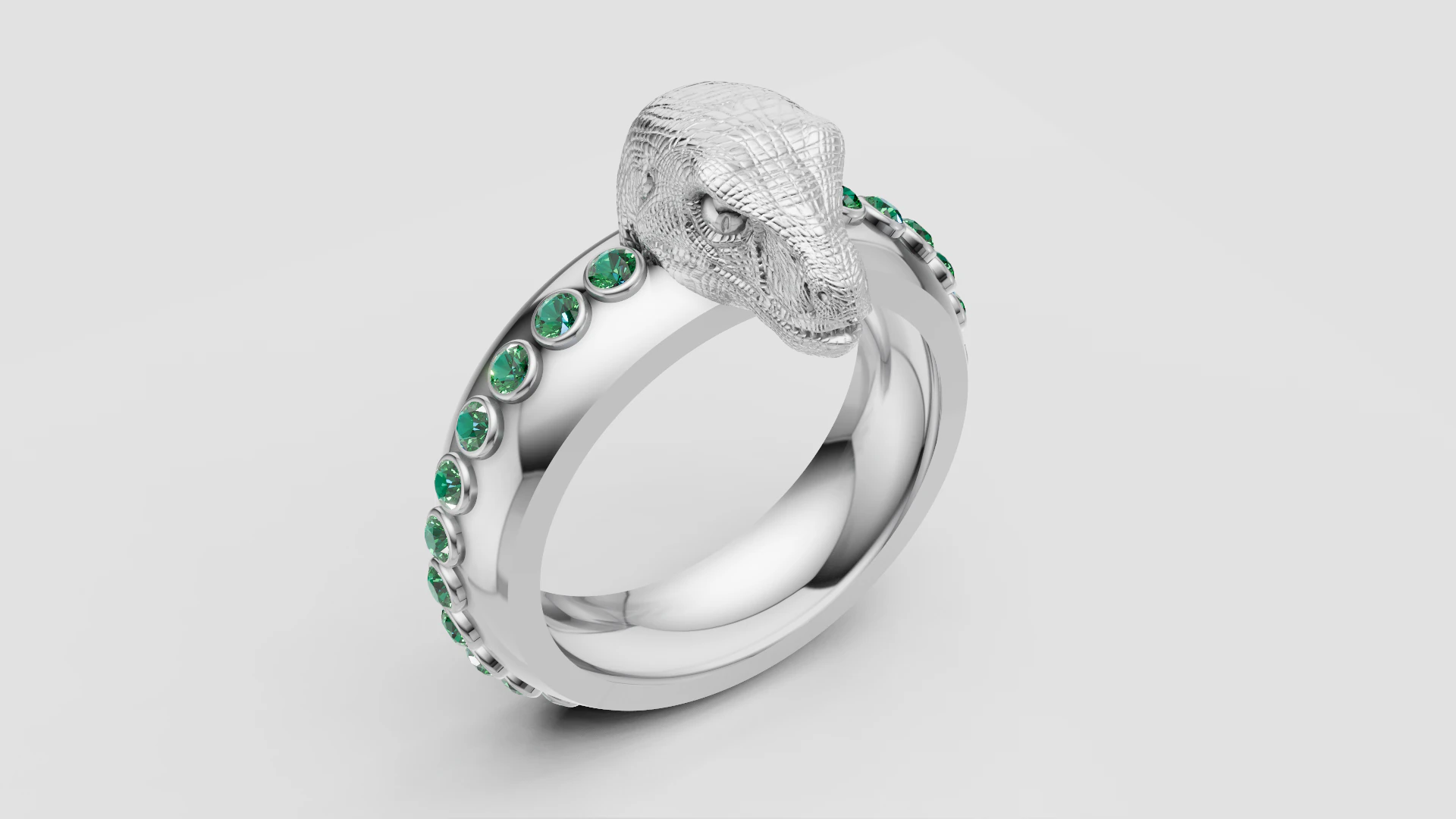 SNAKE FACES RING 3D Print Model .c4d .max .obj .3ds .fbx .stl .blend 