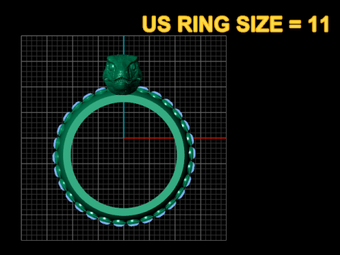 SNAKE FACES RING 3D 打印模型