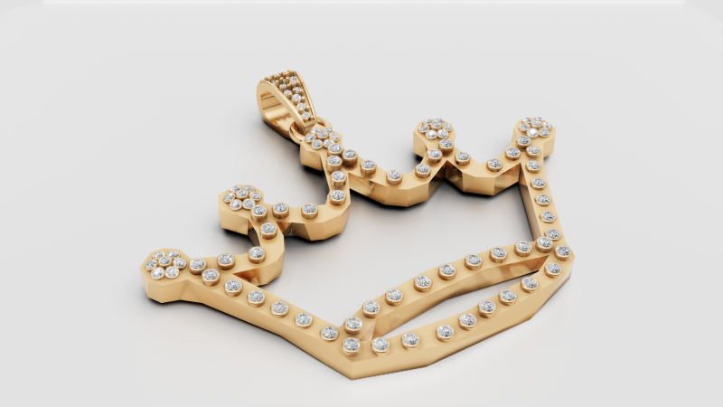 KING TAJJ PENDANT Modello di stampa 3D .c4d .max .obj .3ds .fbx .stl .blend
