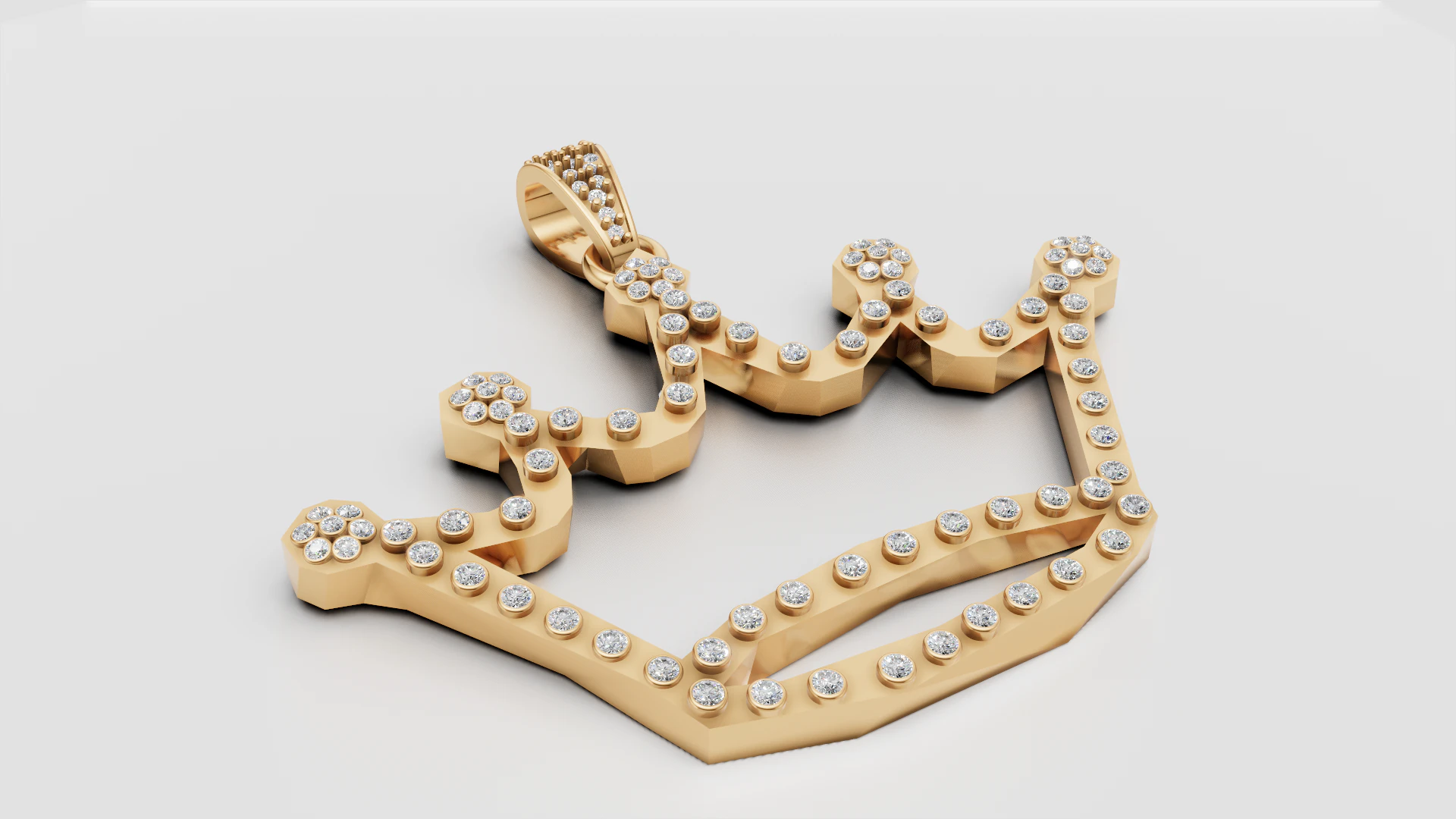 KING TAJJ PENDANT 3D Print Model .c4d .max .obj .3ds .fbx .stl .blend 