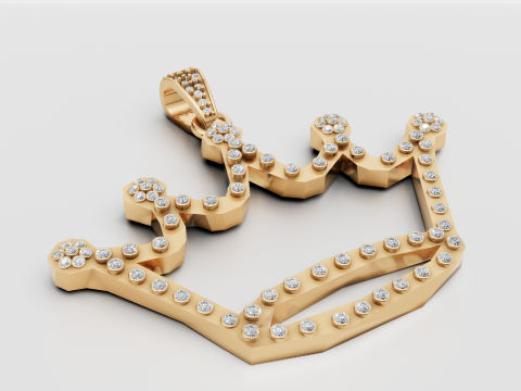 KING TAJJ PENDANT 3Dプリントモデル